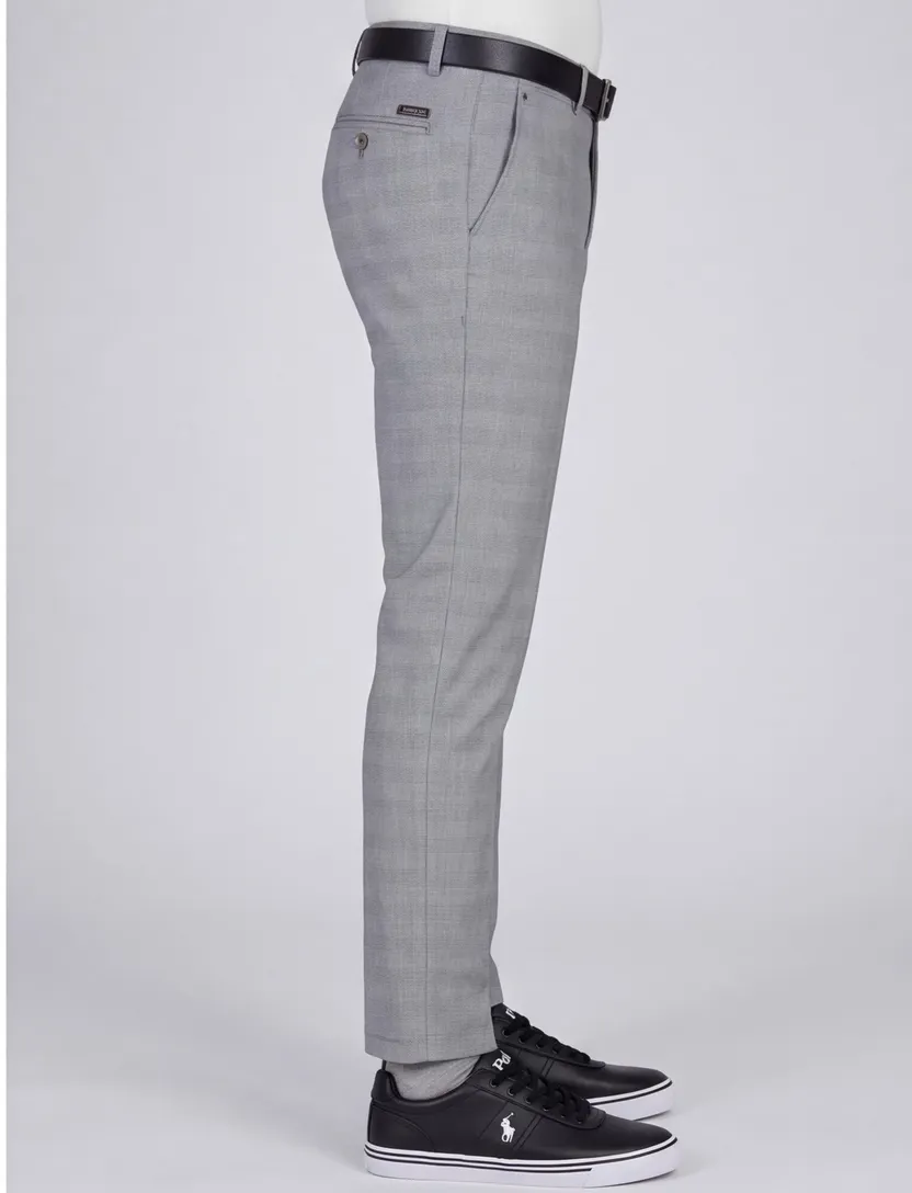 Gardeur pantalon Sonny-8 Slim Fit grijs geruit