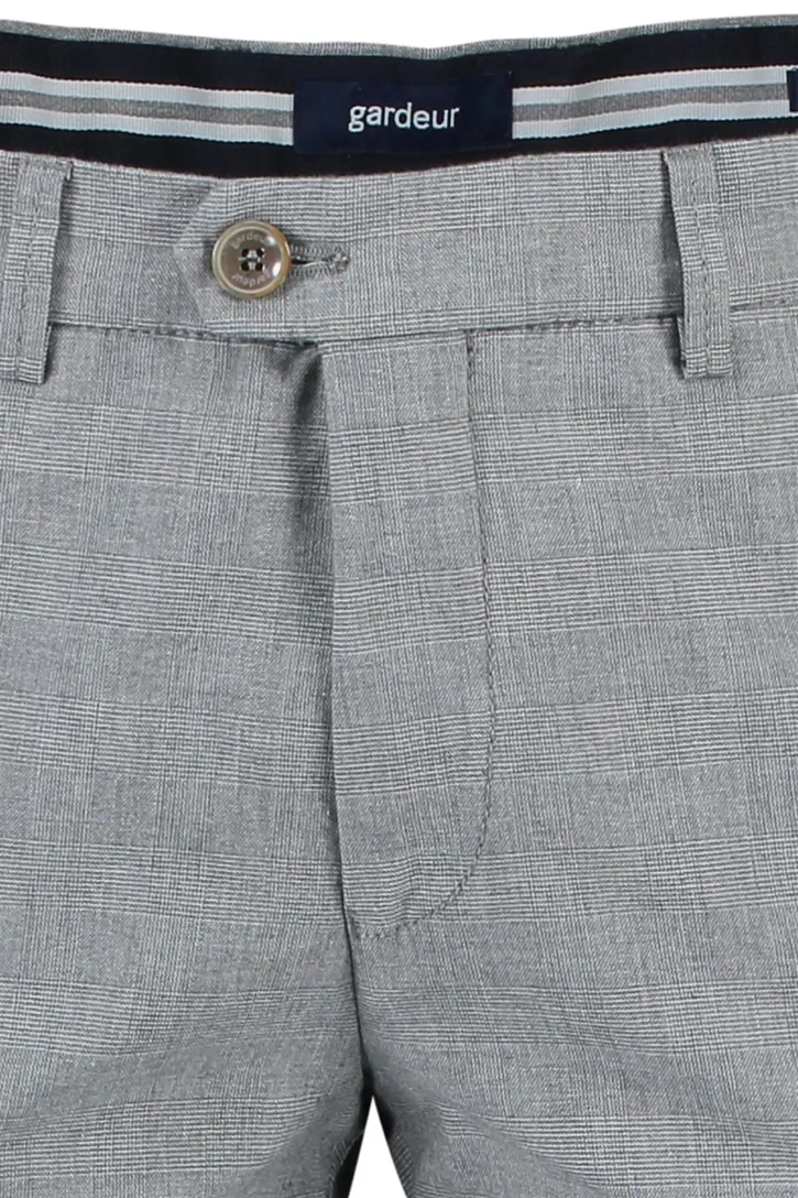 Gardeur pantalon Sonny-8 Slim Fit grijs geruit