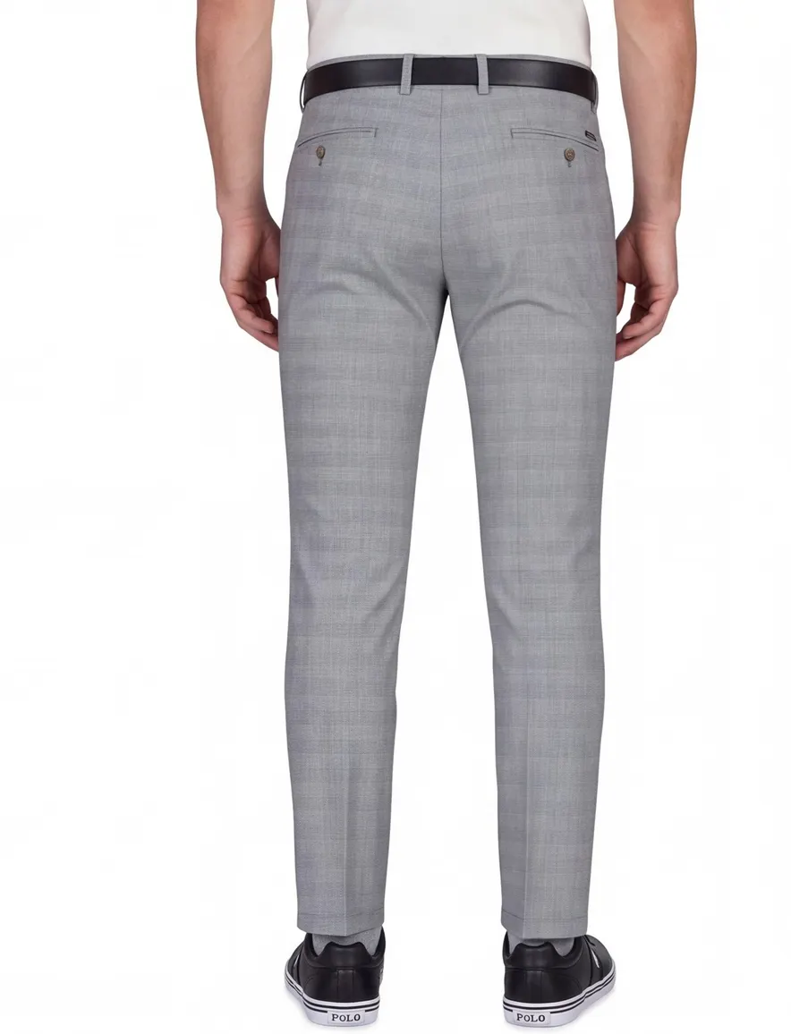 Broek Gardeur Sonny-8 Slim Fit ruit grijs