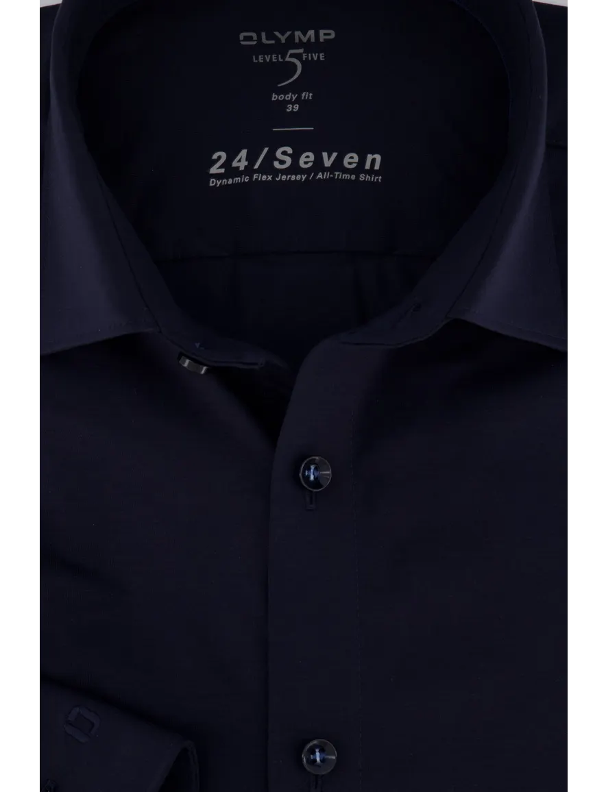 Overhemd mouwlengte 7 Olymp navy Level Five