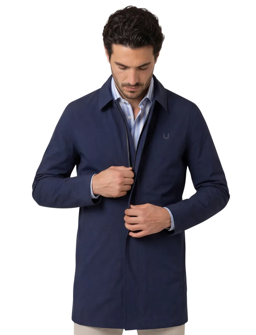 Donkerblauwe jas UBR Sky Fall coat