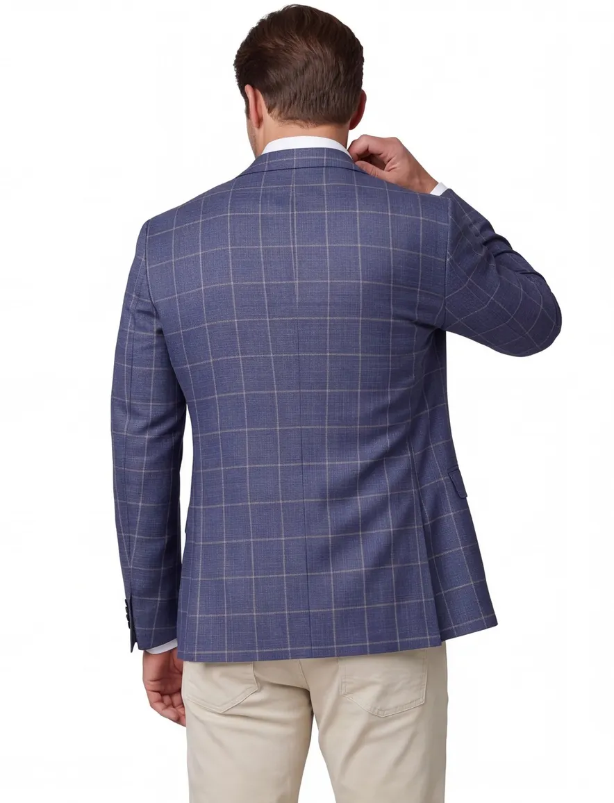 Eduard Dressler colbert Shaped Fit blauw