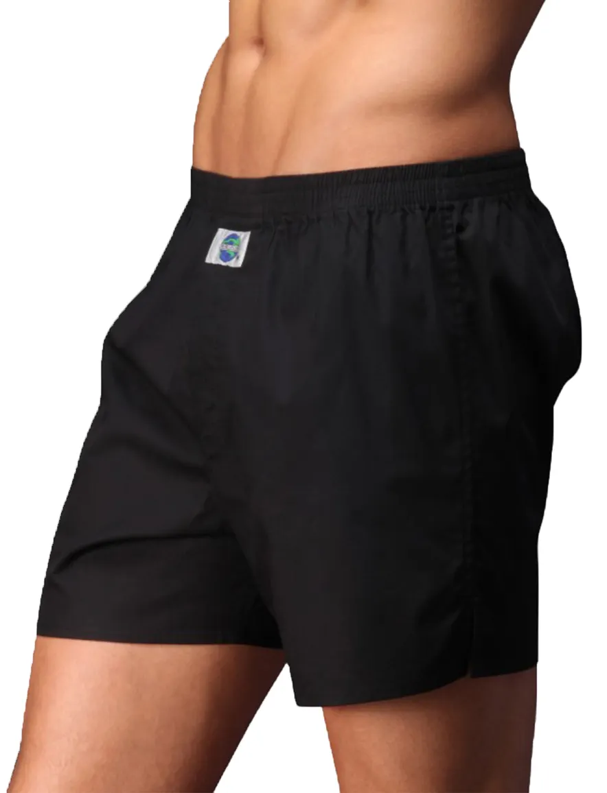 boxershort Deal effen katoen zwart