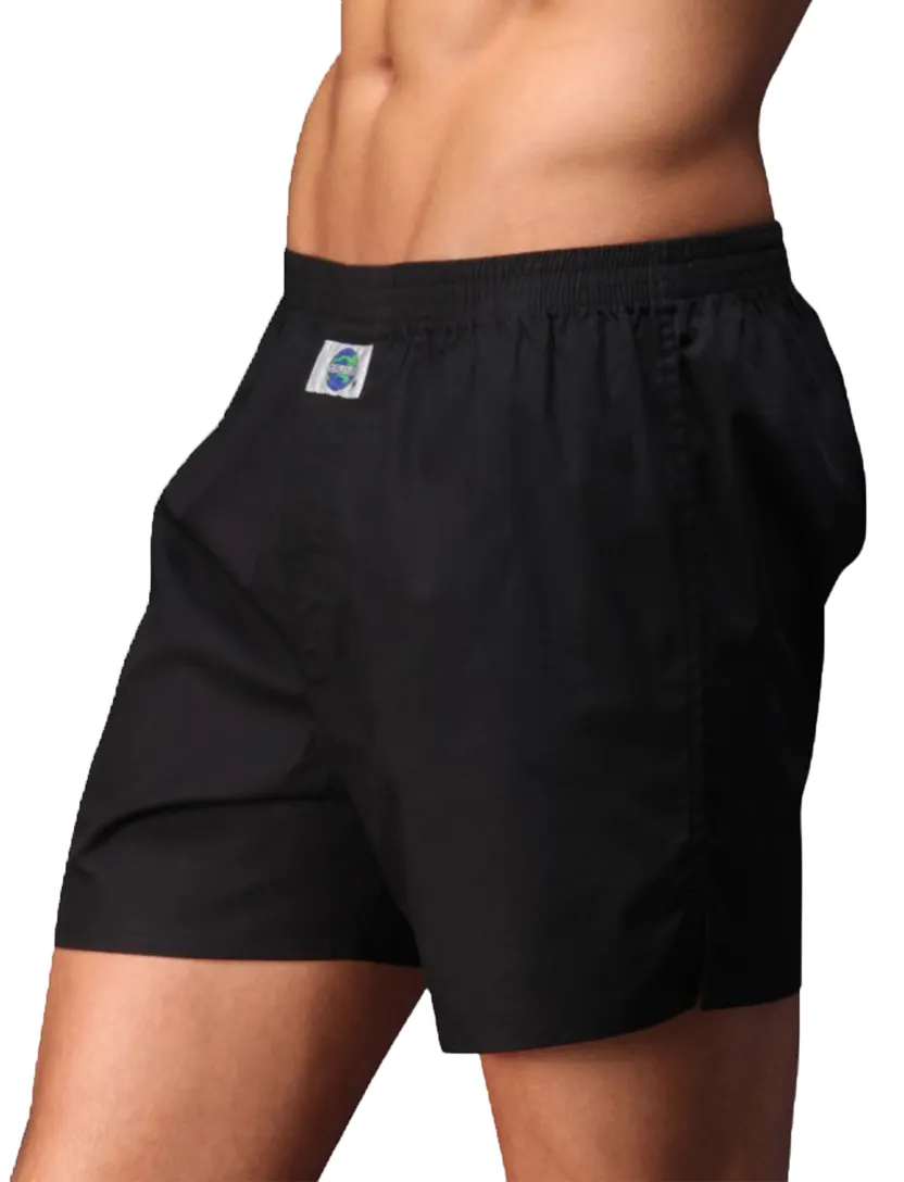 Deal boxershort effen katoen zwart