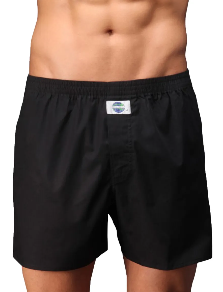 boxershort Deal effen katoen zwart