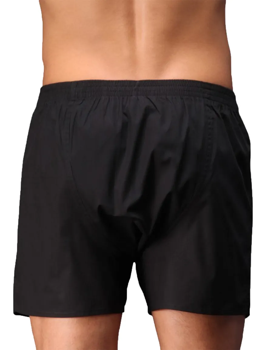 boxershort Deal effen katoen zwart