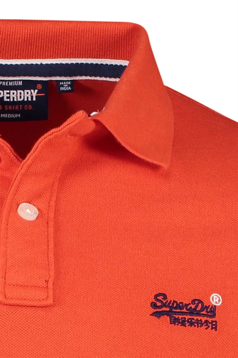 Oranje polo Superdry
