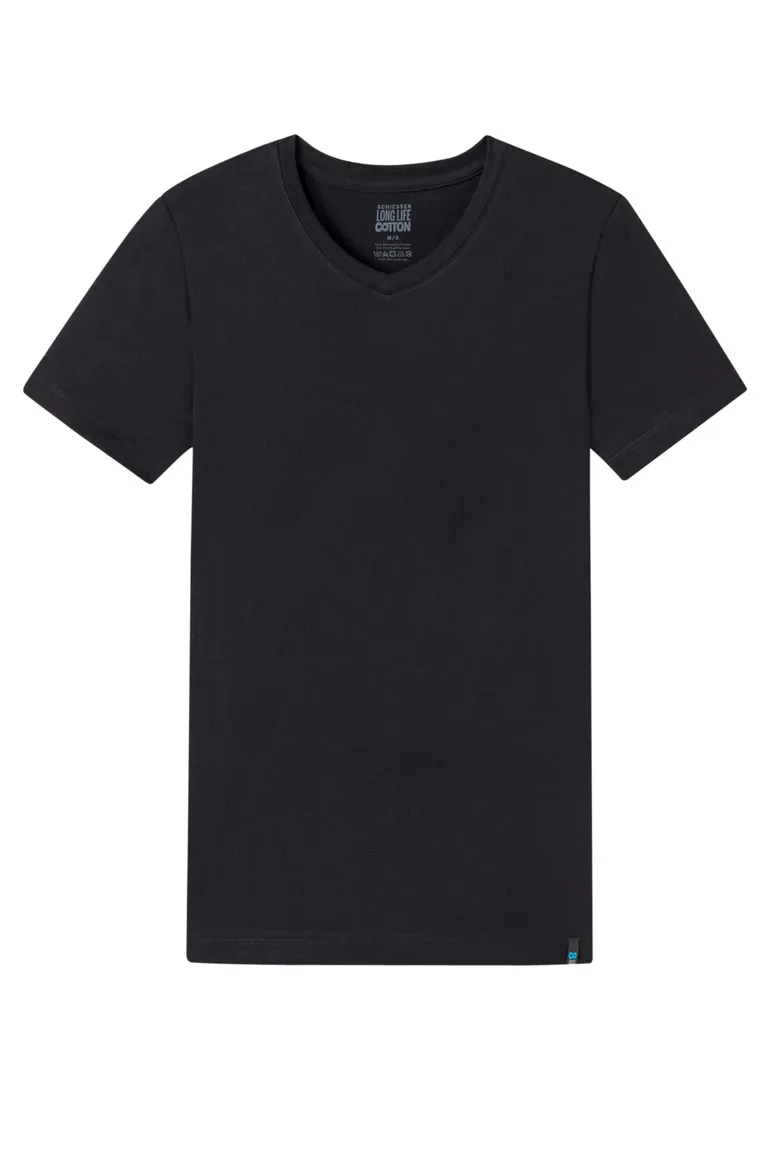 Schiesser Long Life Cotton t-shirt zwart