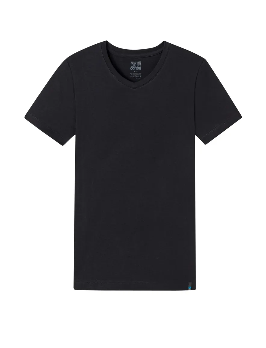 Schiesser Long Life Cotton t-shirt zwart