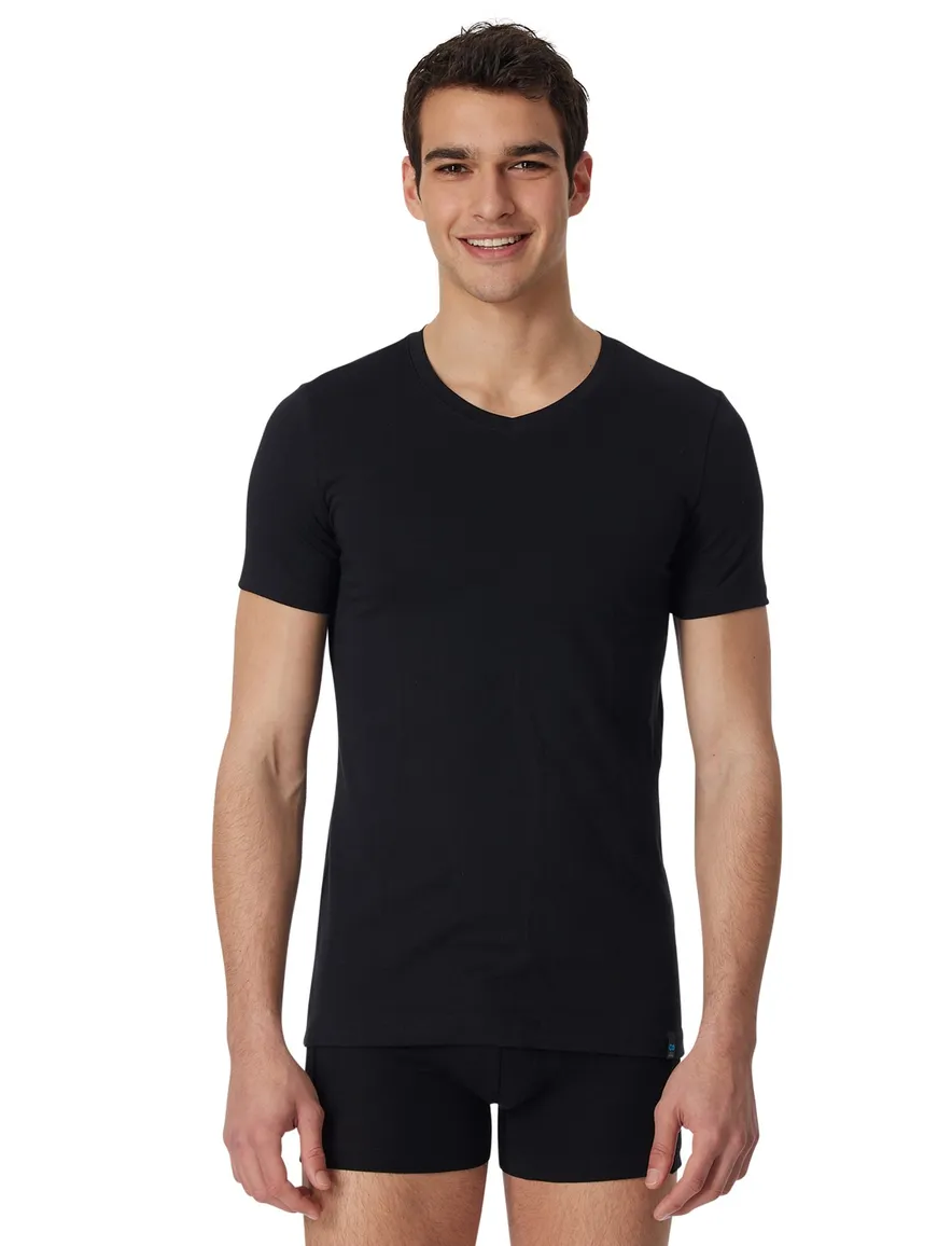Schiesser Long Life Cotton t-shirt zwart