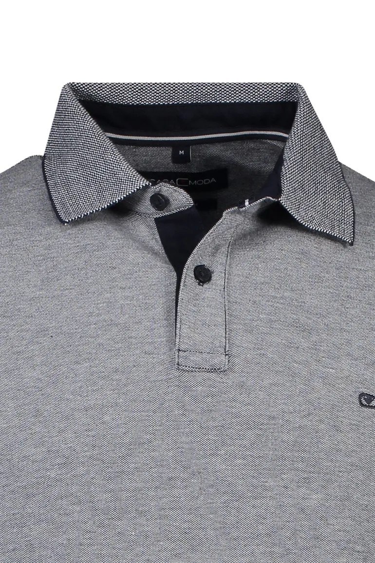 Casa Moda poloshirt grijs melange