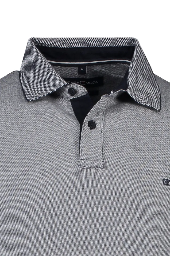 Poloshirt Casa Moda grijs gemeleerd