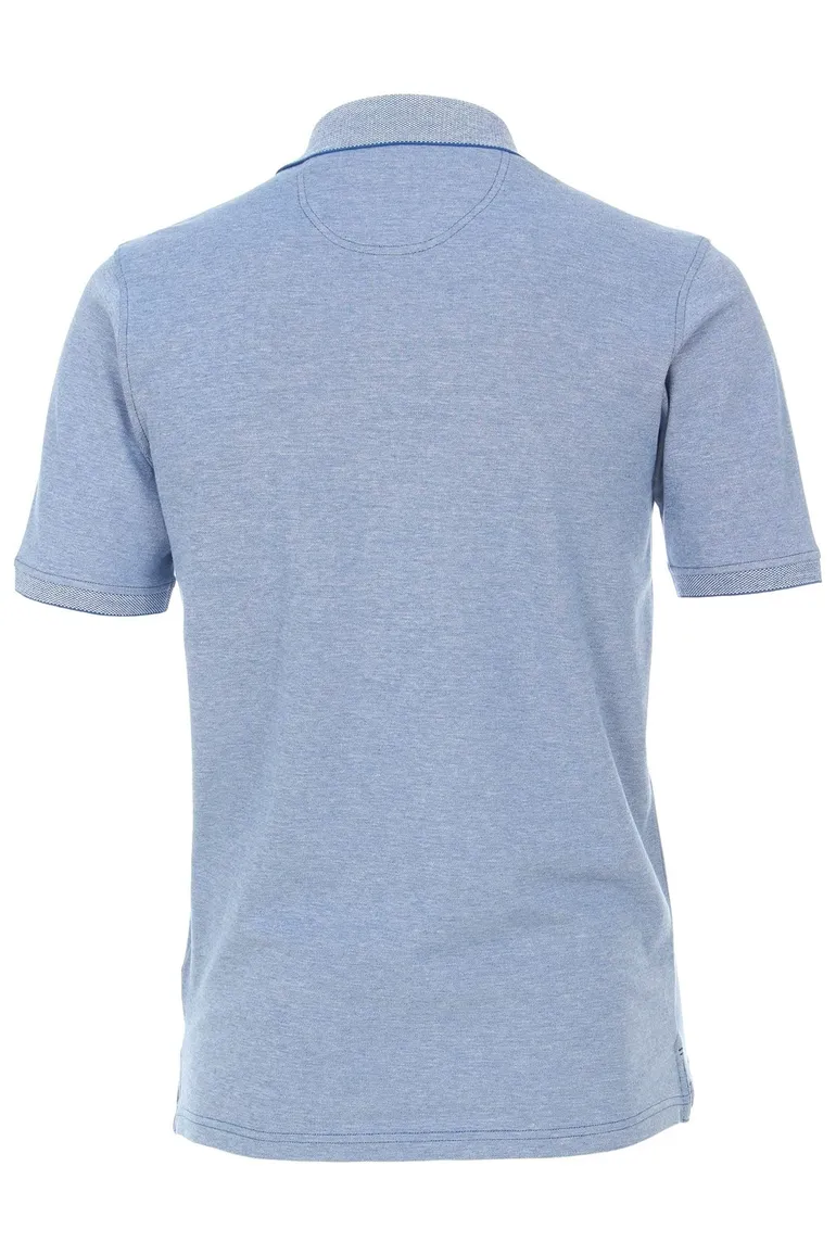 Polo Casa Moda Sport Stretch blauw melange