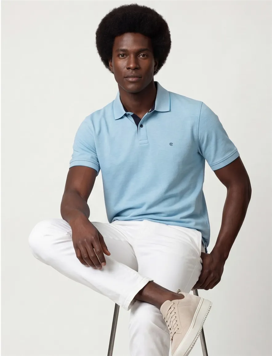 Sport Stretch poloshirt Casa Moda blauw
