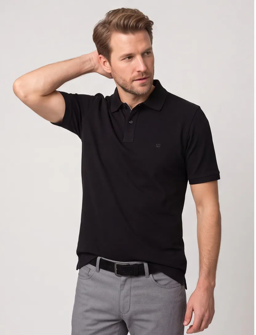 Zwarte polo Casa Moda