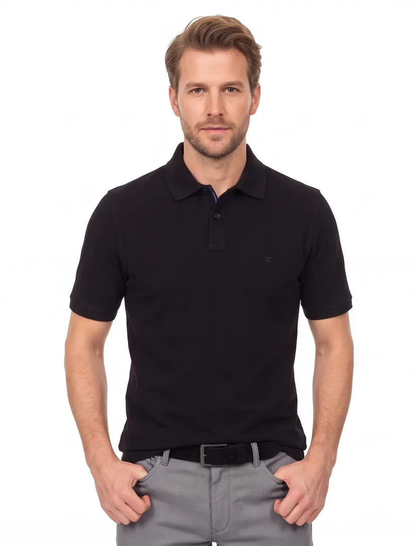 Zwarte polo Casa Moda