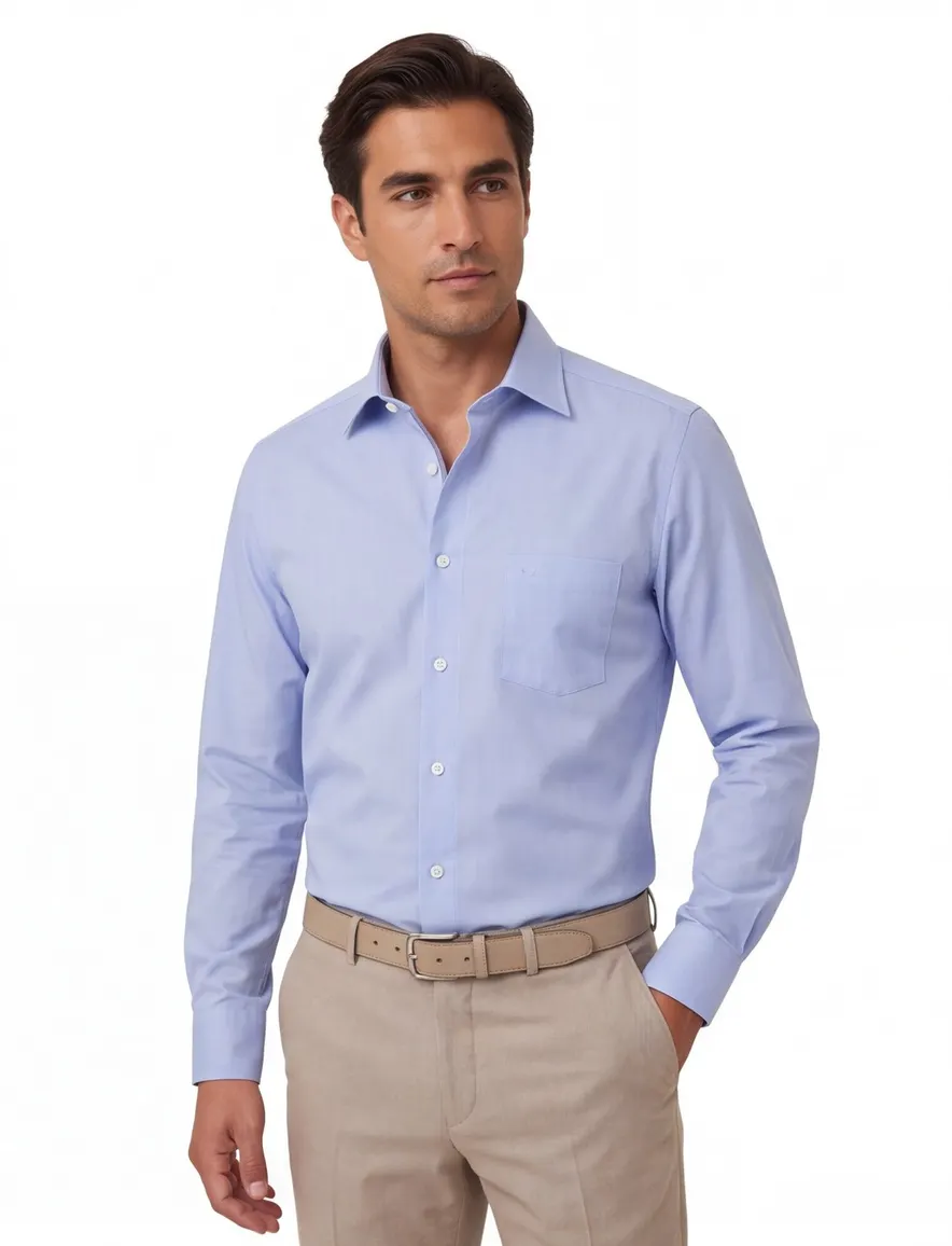 Casa Moda overhemd mouwlengte 7 Comfort Fit lichtblauw