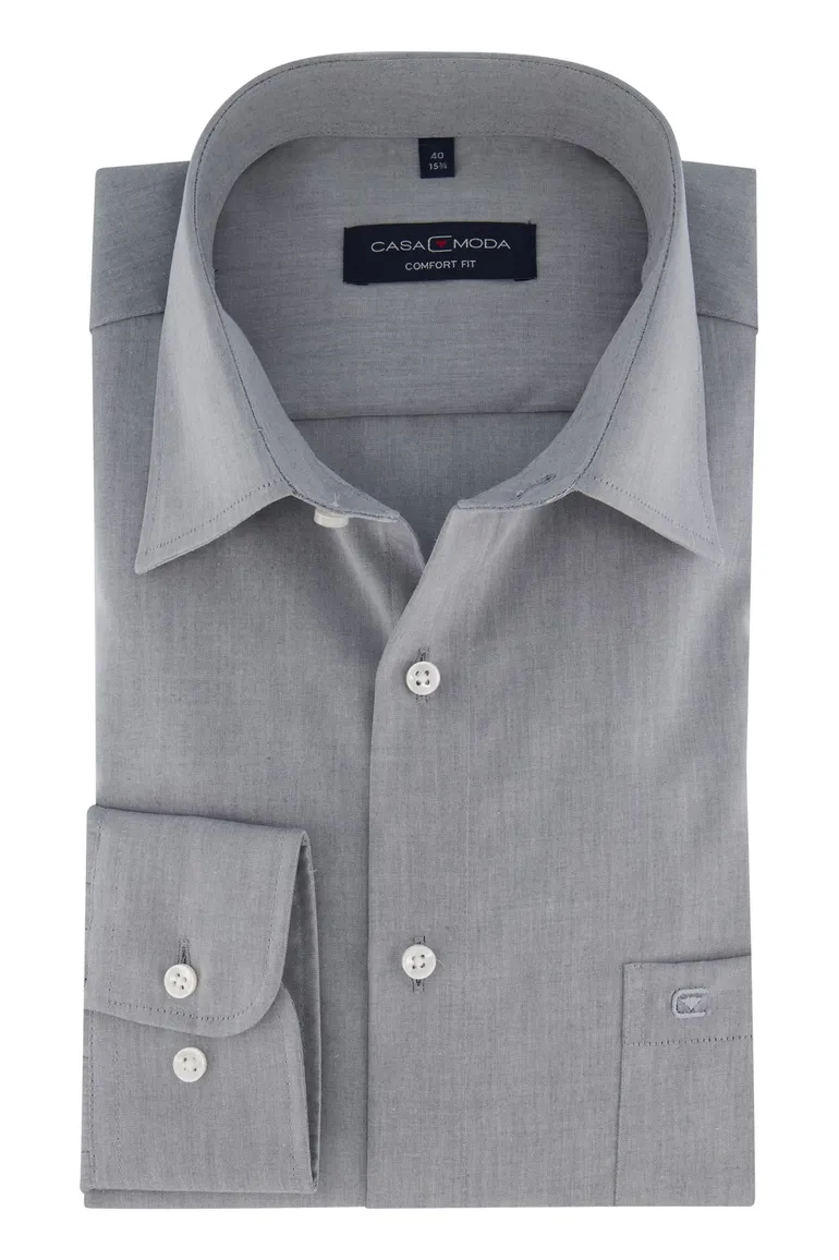Grijs overhemd Casa Moda Comfort Fit mouwlengte 7