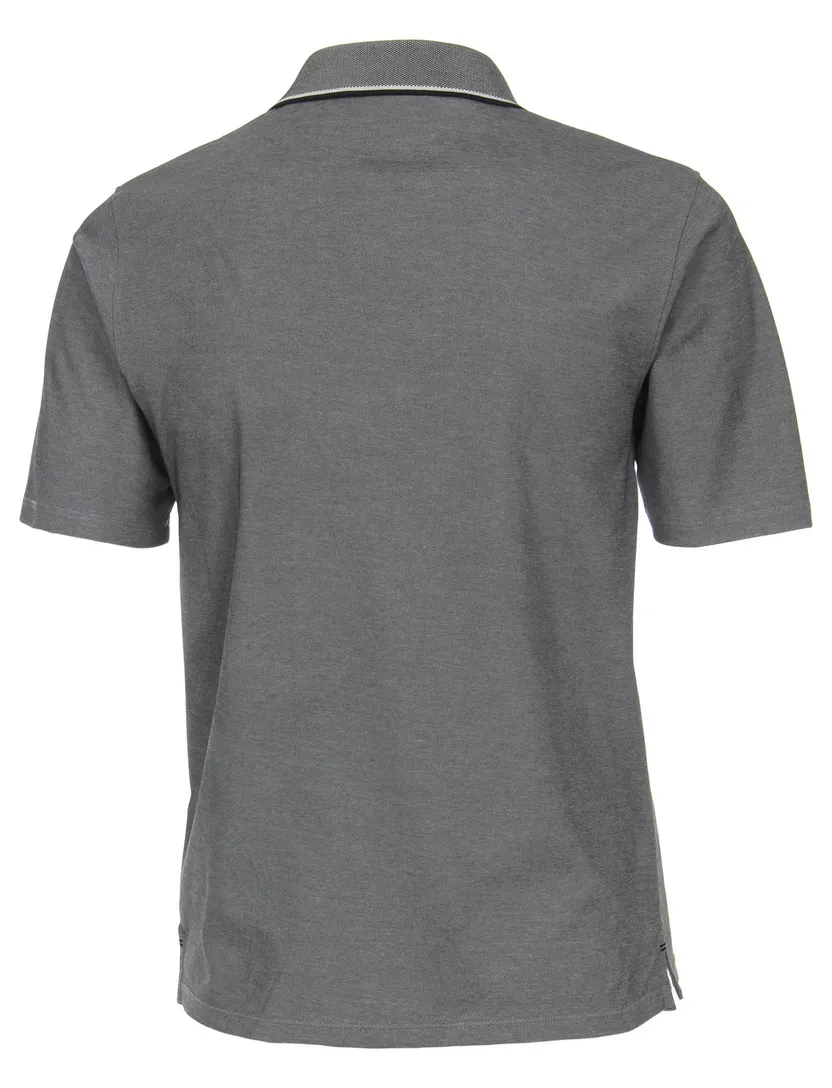 poloshirt korte mouw Casa Moda grijs wijde fit