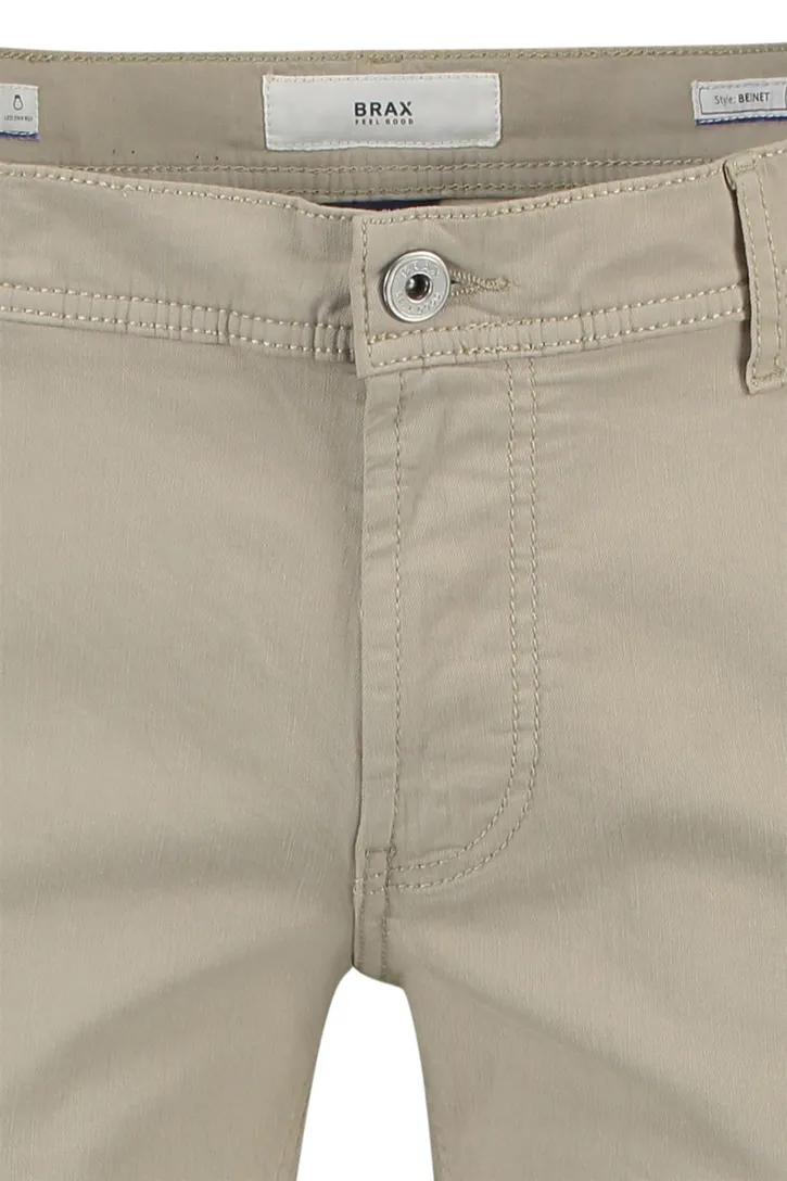 Brax korte broek Bennet Hi-Flex 5-pocket beige