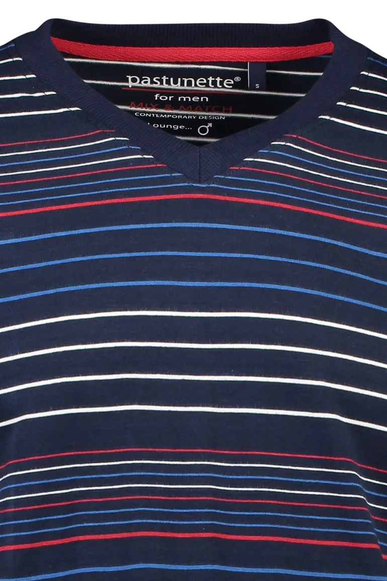 Navy pyjamashirt Pastunette gestreept