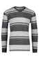 Pastunette pyjamashirt strepen grijs