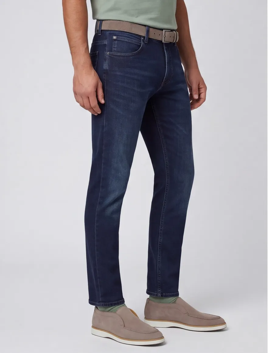 Camel Active jeans donkerblauw denim Madison slim fit