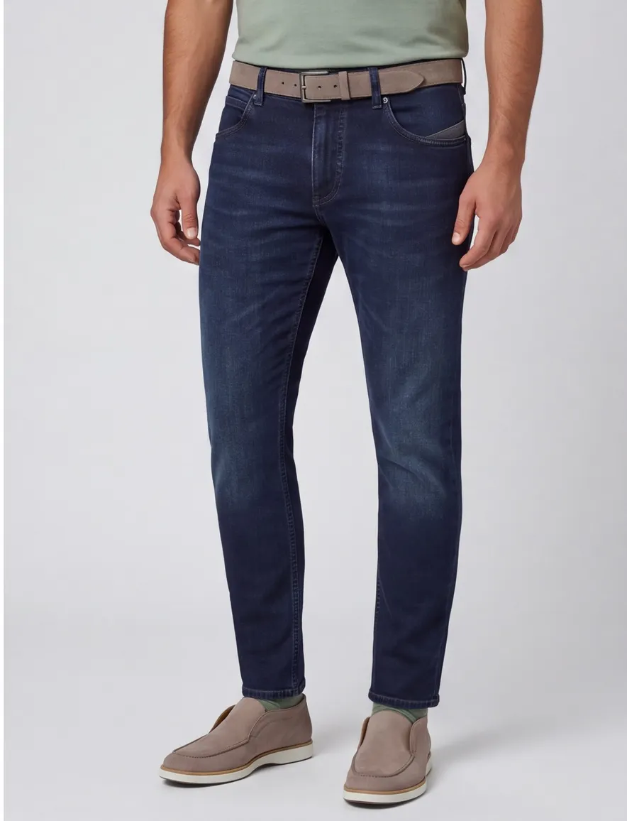 Camel Active jeans donkerblauw denim Madison slim fit