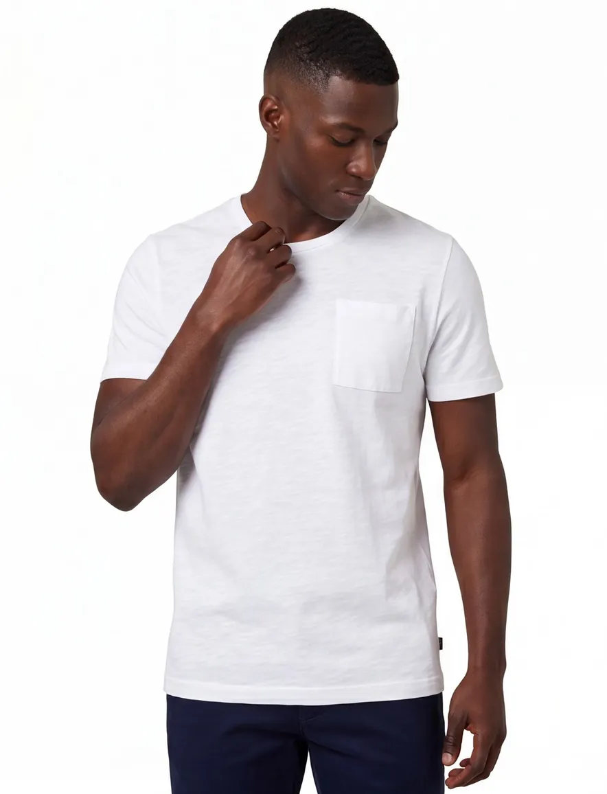 Wit t-shirt Camel Active met borstzak