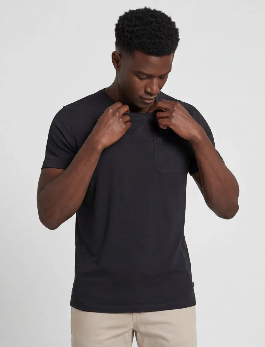 Donkergrijs t-shirt Camel Active met borstzak