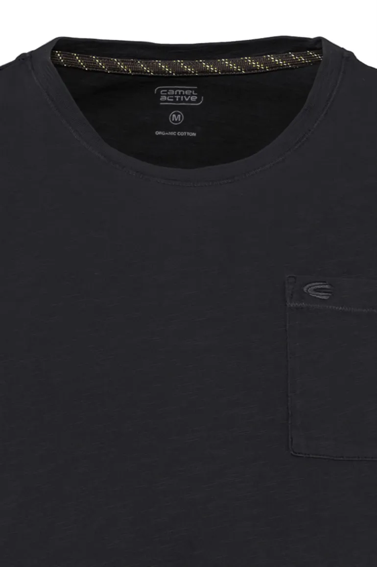 Donkergrijs t-shirt Camel Active met borstzak