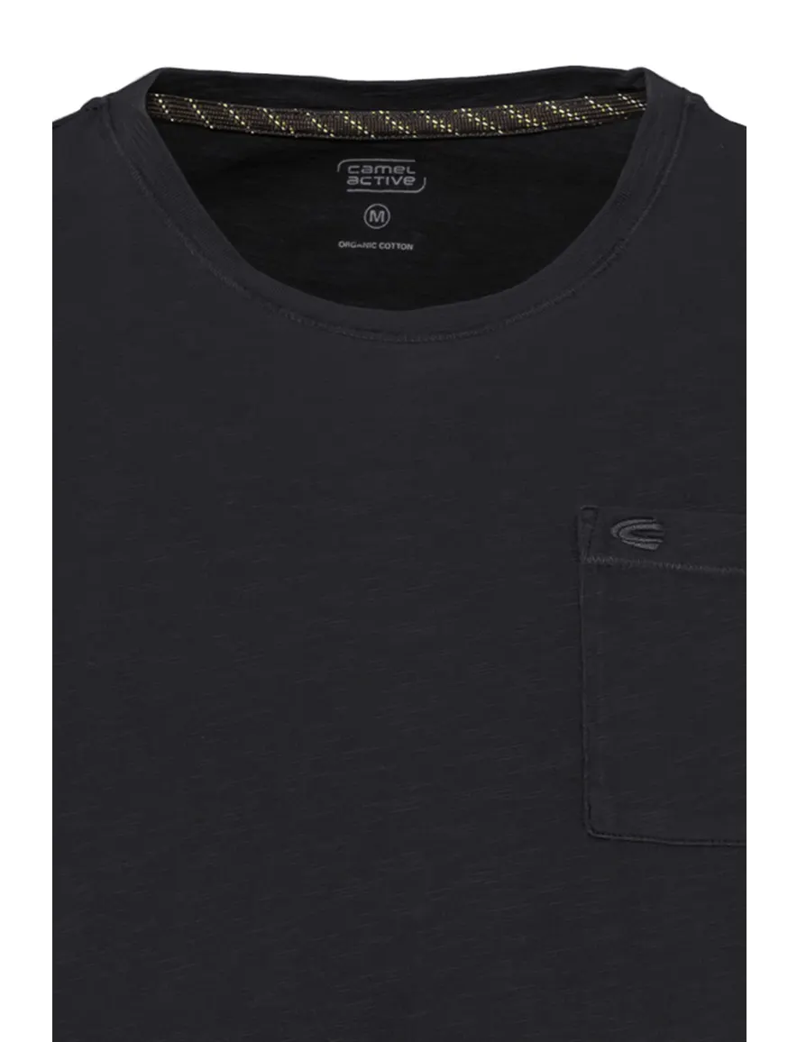 Donkergrijs t-shirt Camel Active met borstzak