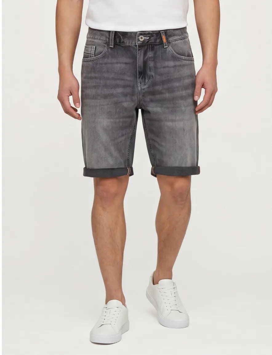 Camel Active short Slim Fit grijs 5-pocket