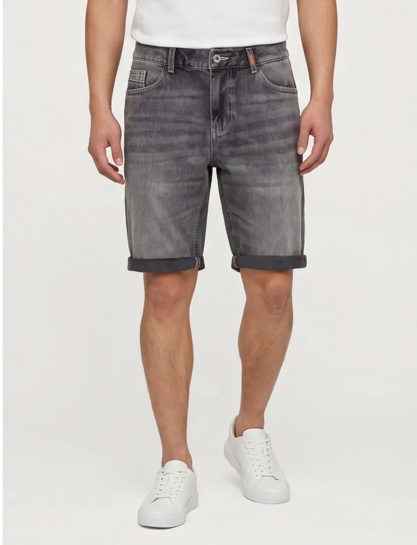 Grijze korte broek Camel Active Slim Fit 5-pocket