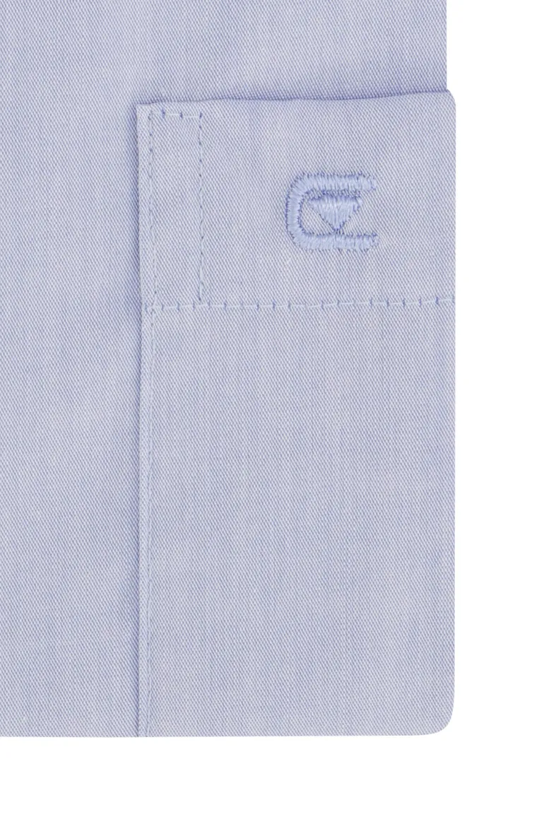 Casa Moda overhemd korte mouw blauw uni