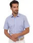 Casa Moda korte mouw overhemd wijde fit blauw