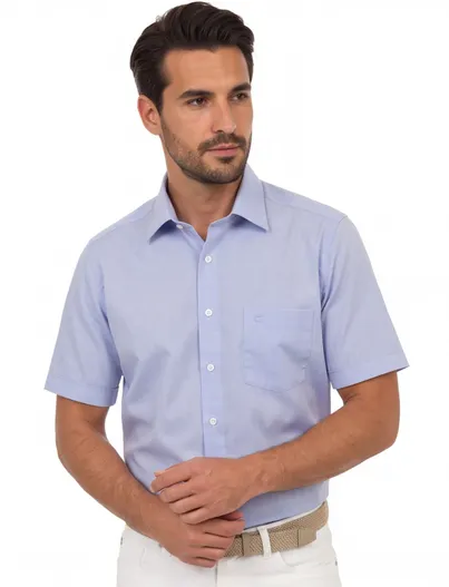 Casa Moda Casa Moda overhemd korte mouw blauw uni