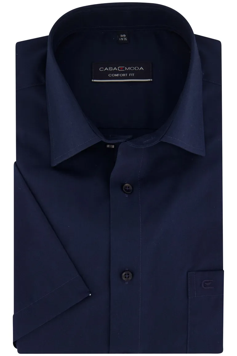Casa Moda overhemd korte mouw navy uni