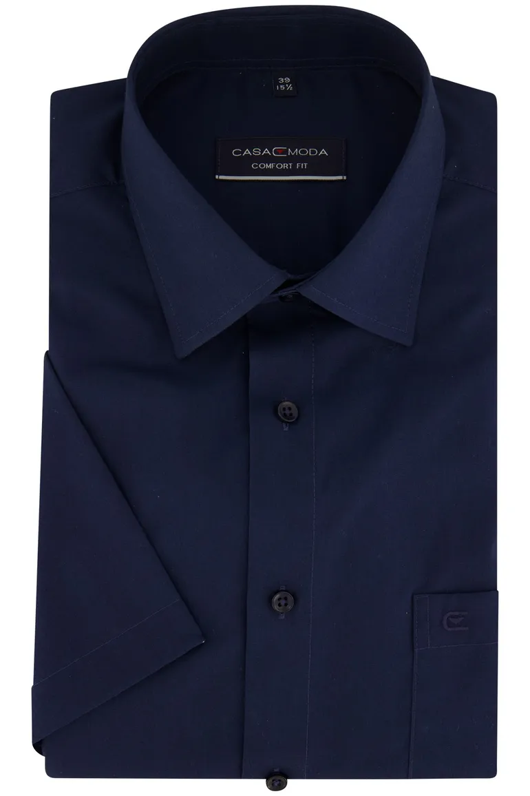 Casa Moda overhemd korte mouw navy uni