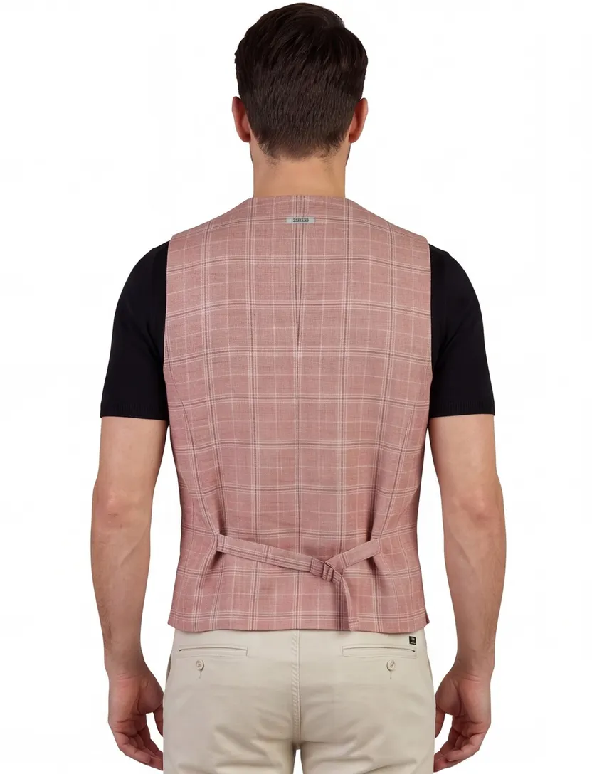 Gilet A Fish Named Fred rood geruit zomer