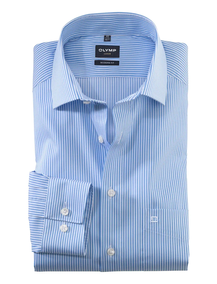 Olymp overhemd blauw Modern Fit