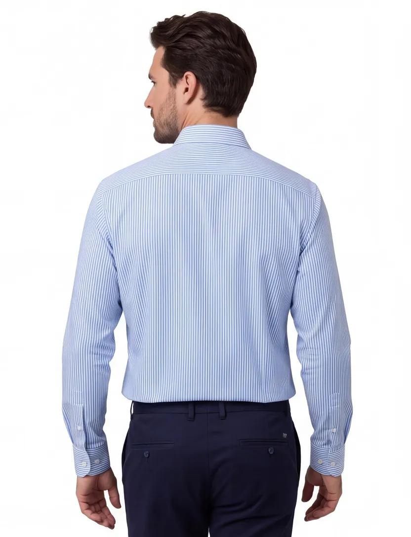 Overhemd Olymp Modern Fit blauw 100% katoen
