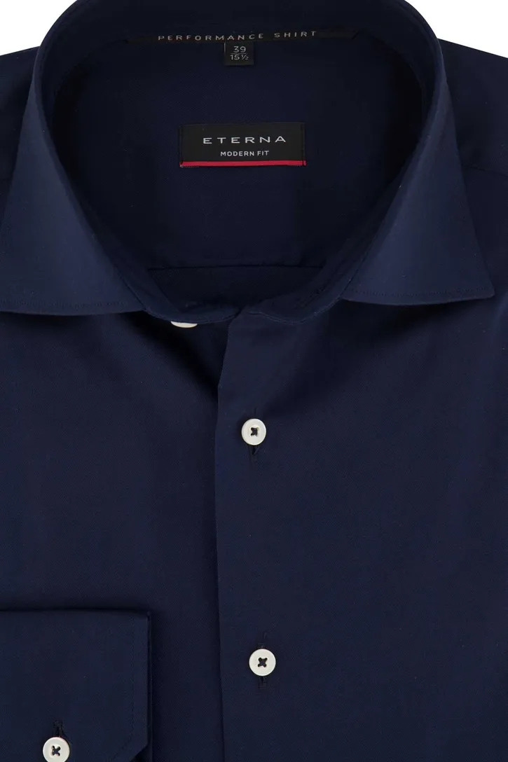Donkerblauw overhemd Eterna