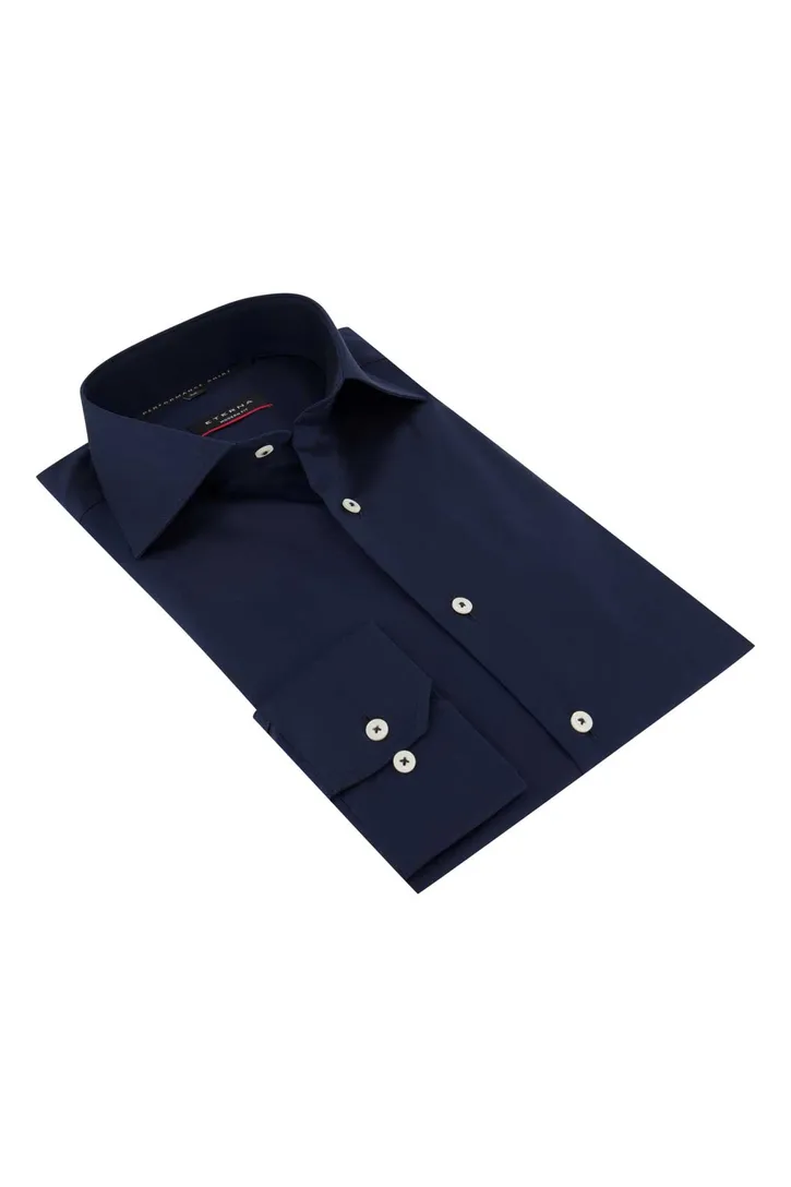 Donkerblauw overhemd Eterna