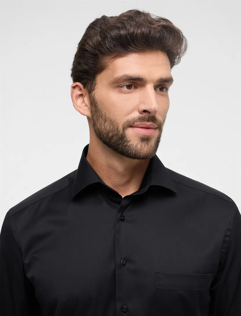 Eterna zwart overhemd Comfort Fit