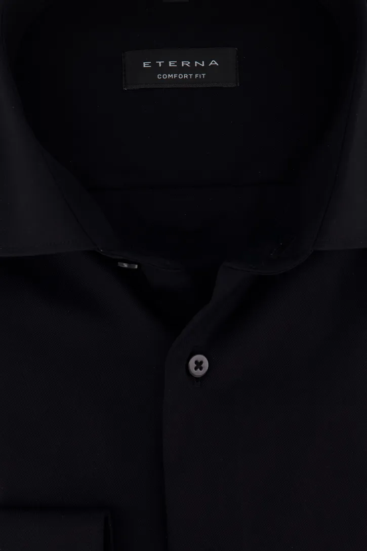 Eterna zwart overhemd Comfort Fit