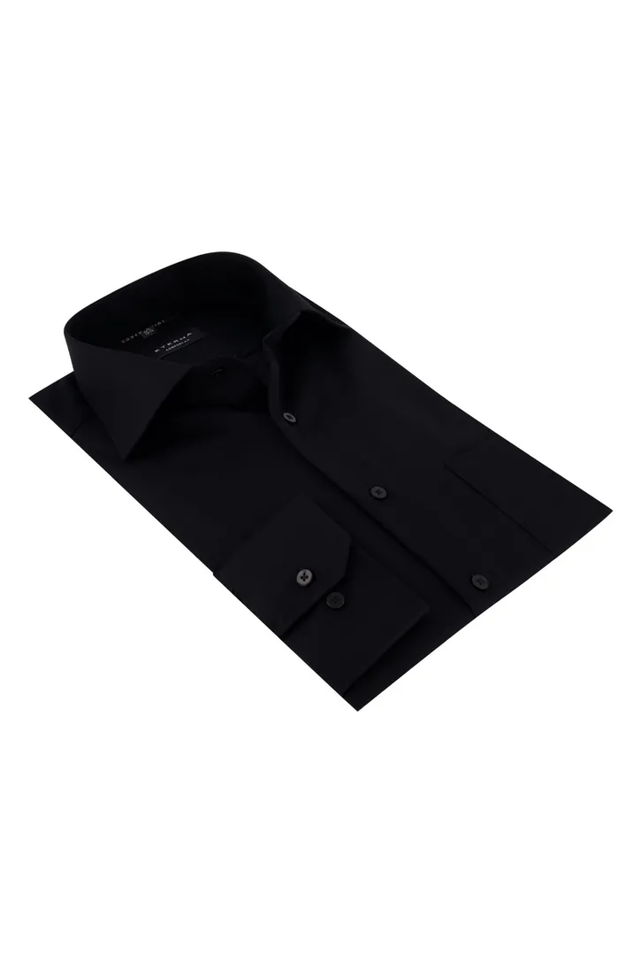 Eterna zwart overhemd Comfort Fit