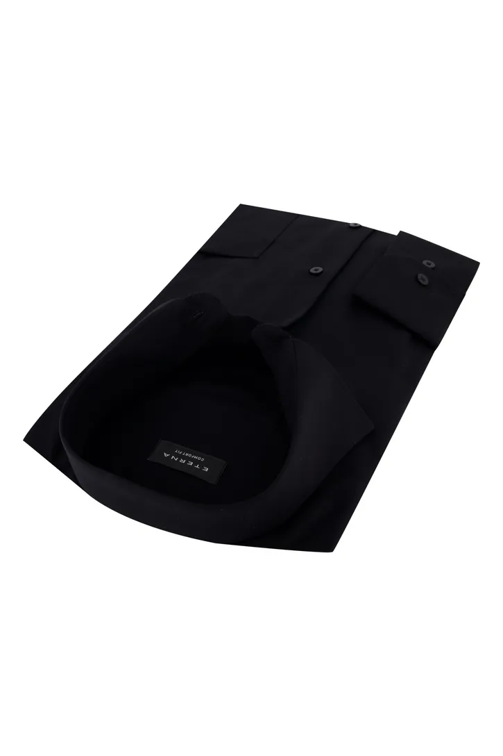 Eterna zwart overhemd Comfort Fit