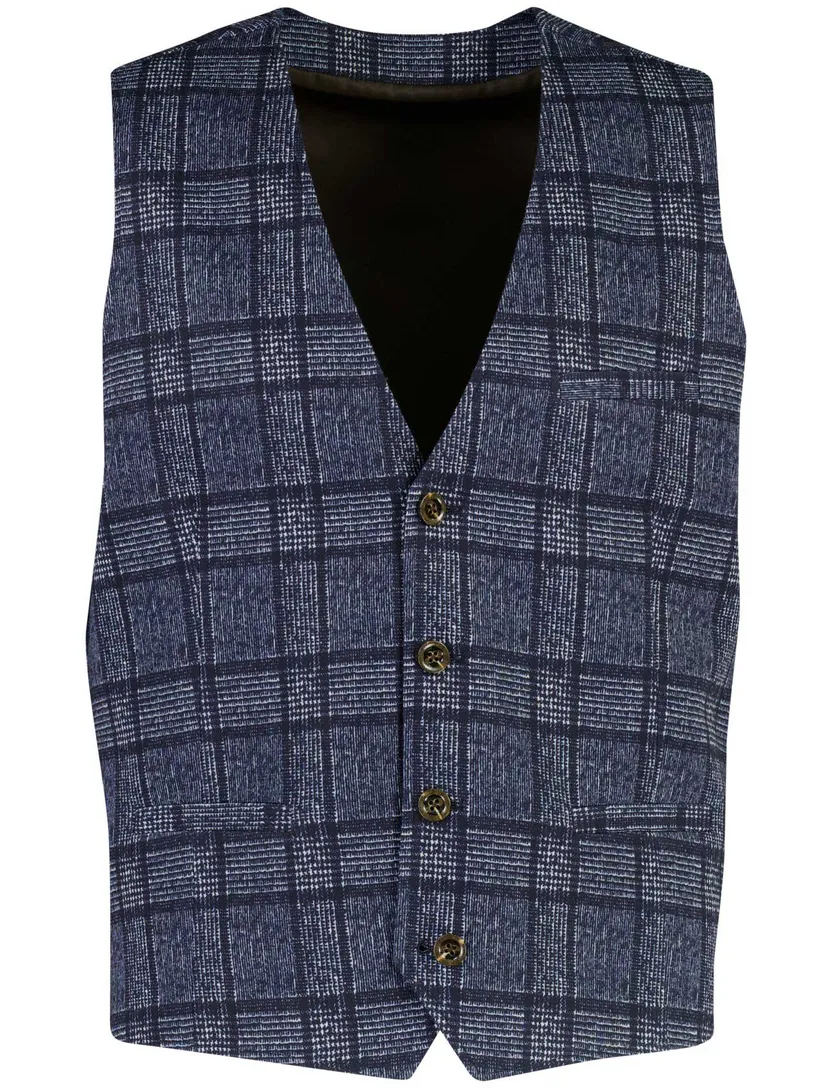 Gilet Blue Industry donkerblauw wol