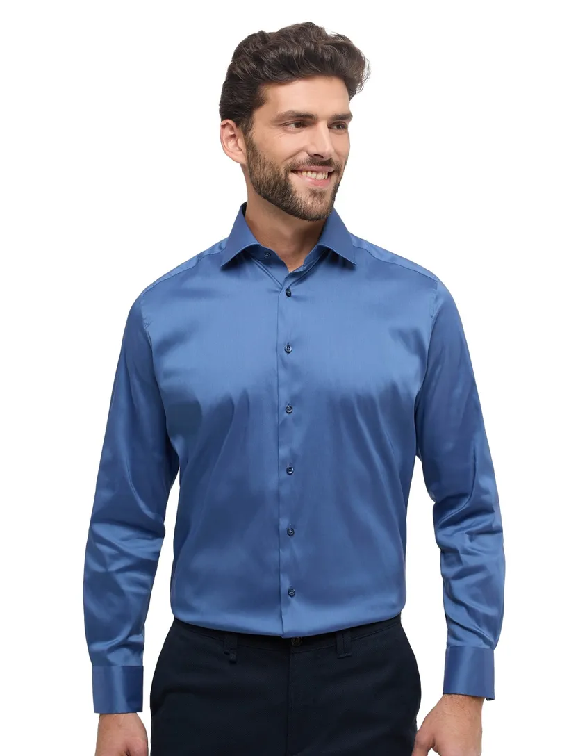 Eterna overhemd Modern Fit blauw